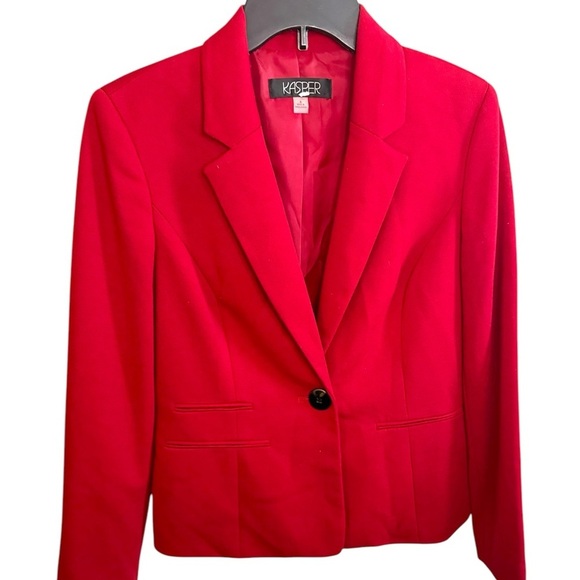 Kasper Jackets & Blazers - Kasper Women's Red Blazer
